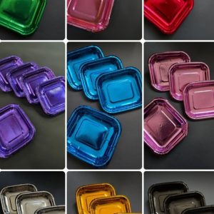 بشقاب متالایز در بسته 20 عددی و رنگبندی جور