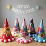 کلاه happy رنگی توپکدار