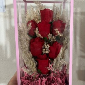 باکس گل رز هلندی قرمز