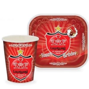 بشقاب و لیوان تم پرسپولیس